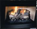 American Hearth Smart Burner with Cement Logs.