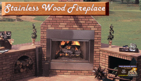 Outdoor Stainless Steel fireplace by Monessen